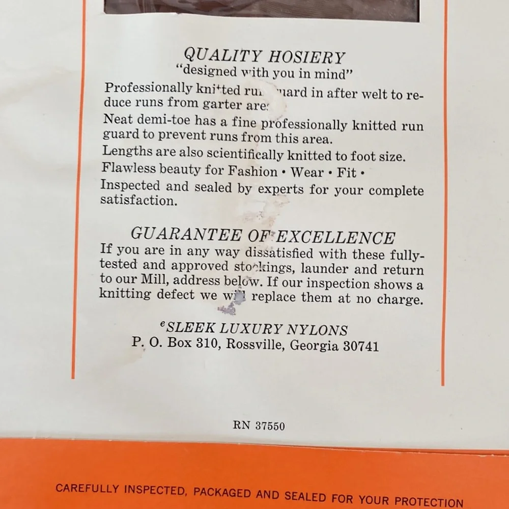 NWT Vintage Royal Industries Deadstock Sleek Luxury Pantyhose Nylons